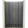 Mexen Velar L Duo uși de duș glisante 140 cm, grafit, auriu periat - 871-140-003-42-55