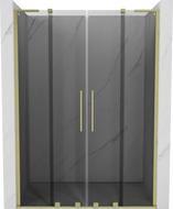 Mexen Velar L Duo uși de duș glisante 140 cm, grafit, aur periat - 871-140-003-42-55