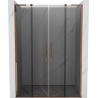 Mexen Velar L Duo uși de duș glisante 140 cm, grafit, aur roz - 871-140-003-42-60