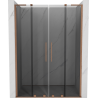 Mexen Velar L Duo uși duș glisante 140 cm, grafit, cupru periat - 871-140-003-42-65