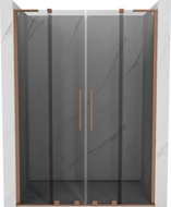 Mexen Velar L Duo uși duș glisante 140 cm, grafit, cupru periat - 871-140-003-42-65