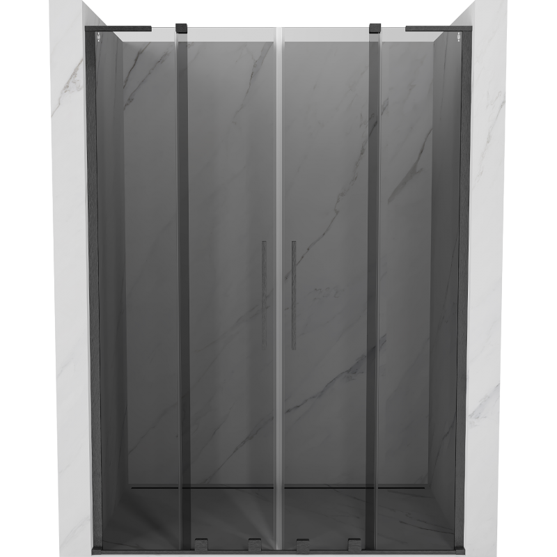 Mexen Velar L Duo toló zuhanyajtó 140 cm, grafit, gun gray csiszolt - 871-140-003-42-66