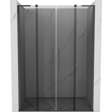 Mexen Velar L Duo toló zuhanyajtó 140 cm, grafit, gun gray csiszolt - 871-140-003-42-66