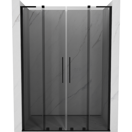 Mexen Velar L Duo toló zuhanyajtó 140 cm, grafit, fekete - 871-140-003-42-70