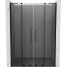 Mexen Velar L Duo uși de duș glisante 140 cm, grafit, negre - 871-140-003-42-70