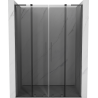 Mexen Velar L Duo 160 cm-es tolózuhanyajtó, grafit, gun gray szálcsiszolt - 871-160-003-42-66