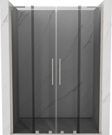 Mexen Velar L Duo uși de duș glisante 140 cm, grafit, nichel periat - 871-140-003-42-97