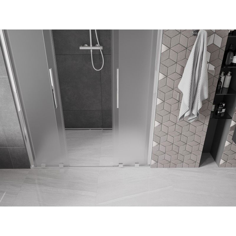 Mexen Velar L Duo uși de duș culisante 150 cm, mat, crom - 871-150-003-32-01