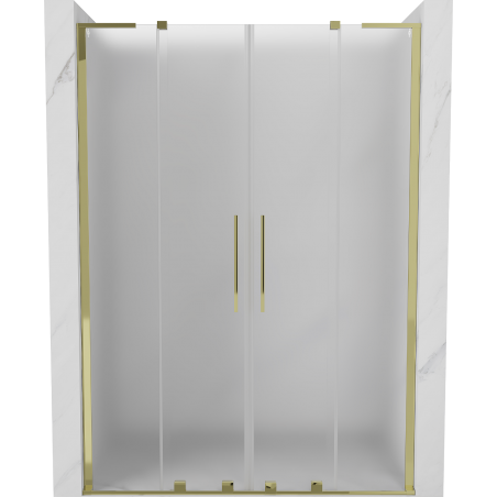 Uși de duș mexen velar l duo glisante 140 cm, mat, aurii - 871-140-003-32-50