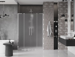 Mexen Velar L Duo uși de duș glisante 150 cm, satinat, crom - 871-150-003-32-01