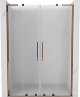 Mexen Velar L Duo uși de duș glisante 140 cm, înghețat, aur roz - 871-140-003-32-60