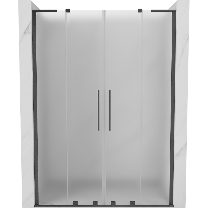 Mexen Velar L Duo uși de duș glisante 150 cm, înghețat, gri gun periat - 871-150-003-32-66