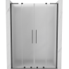 Mexen Velar L Duo tolóajtós zuhanykabin 150 cm, homályos, kefélt gun gray - 871-150-003-32-66