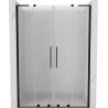 Mexen Velar L Duo uși de duș glisante 140 cm, sticlă mată, negre - 871-140-003-32-70