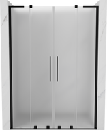 Mexen Velar L Duo uși de duș glisante 140 cm, sticlă mată, negre - 871-140-003-32-70