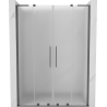 Mexen Velar L Duo uși de duș glisante 140 cm, satinat, gun metal - 871-140-003-32-95