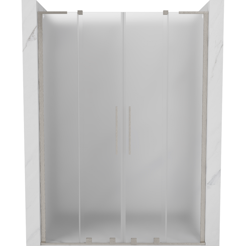 Mexen Velar L Duo uși de duș glisante 140 cm, mat, nichel periat - 871-140-003-32-97