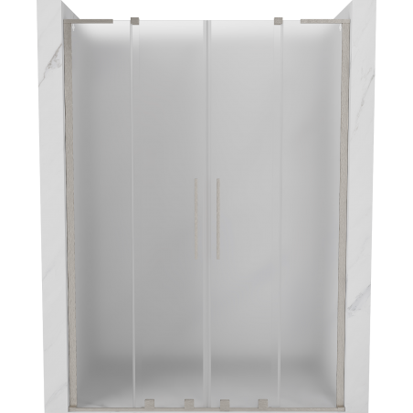 Mexen Velar L Duo uși de duș glisante 140 cm, mat, nichel periat - 871-140-003-32-97
