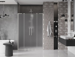 Mexen Velar L Duo ușă de duș glisantă 150 cm, sablat, nichel periat - 871-150-003-32-97