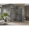 Mexen Omega cabina de duș culisantă 120 x 70 cm, transparentă, neagră - 825-120-070-70-00
