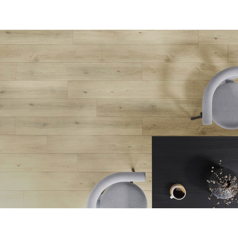 Mexen Calera SPC vinil panel minta 6,5 mm, IXPE alátét 1,5 mm, 4 V-fuga, Tölgy - F1020-S