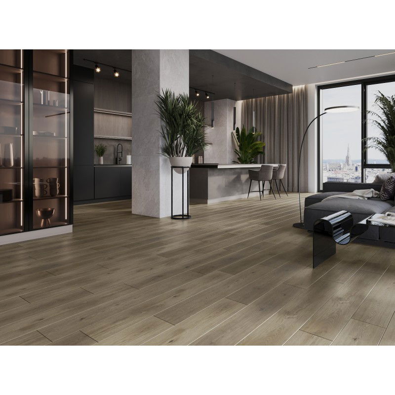 Mexen Perry vinil panel minta 1240 x 182 mm SPC 6,5 mm, IXPE 1,5 mm alátét, 4 V-fuga, Tölgy - F1021-S