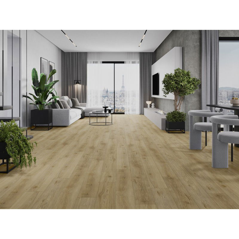 Mexen Charter Oak probă panouri vinilice SPC 6,5 mm, suport IXPE 1,5 mm, 4 V-Fuga, Stejar - F1022-S