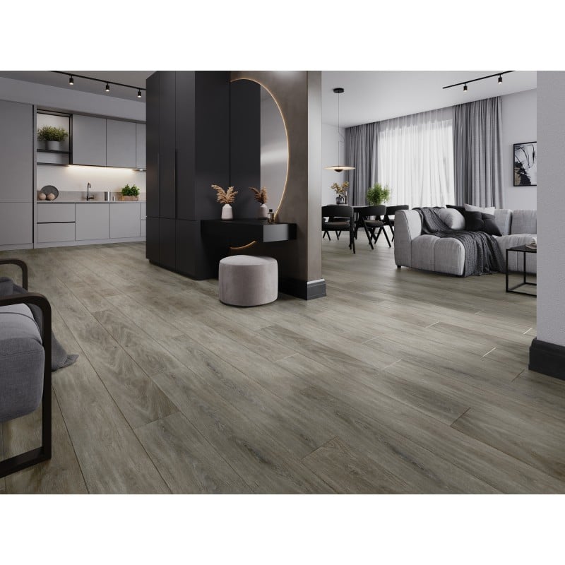 Mexen La Porte probă de panouri vinilice 1240 x 182 mm SPC 6,5 mm, suport IXPE 1,5 mm, 4 V-Fuga, Stejar - F1026-S