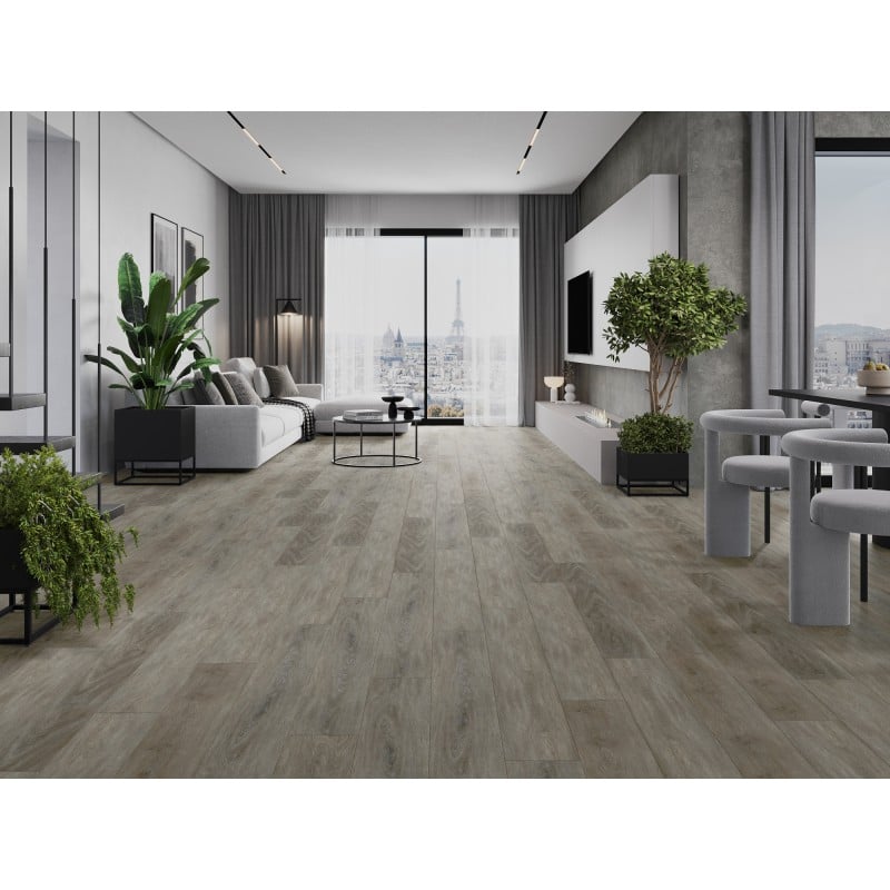 Mexen La Porte probă de panouri vinilice 1240 x 182 mm SPC 6,5 mm, suport IXPE 1,5 mm, 4 V-Fuga, Stejar - F1026-S