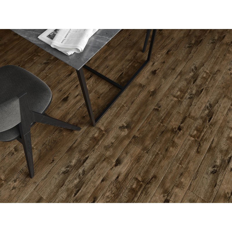 Mexen Orange Beach probă panouri vinil SPC 6,5 mm, suport IXPE 1,5 mm, 4 V-Fugă, Nuc - F1028-S