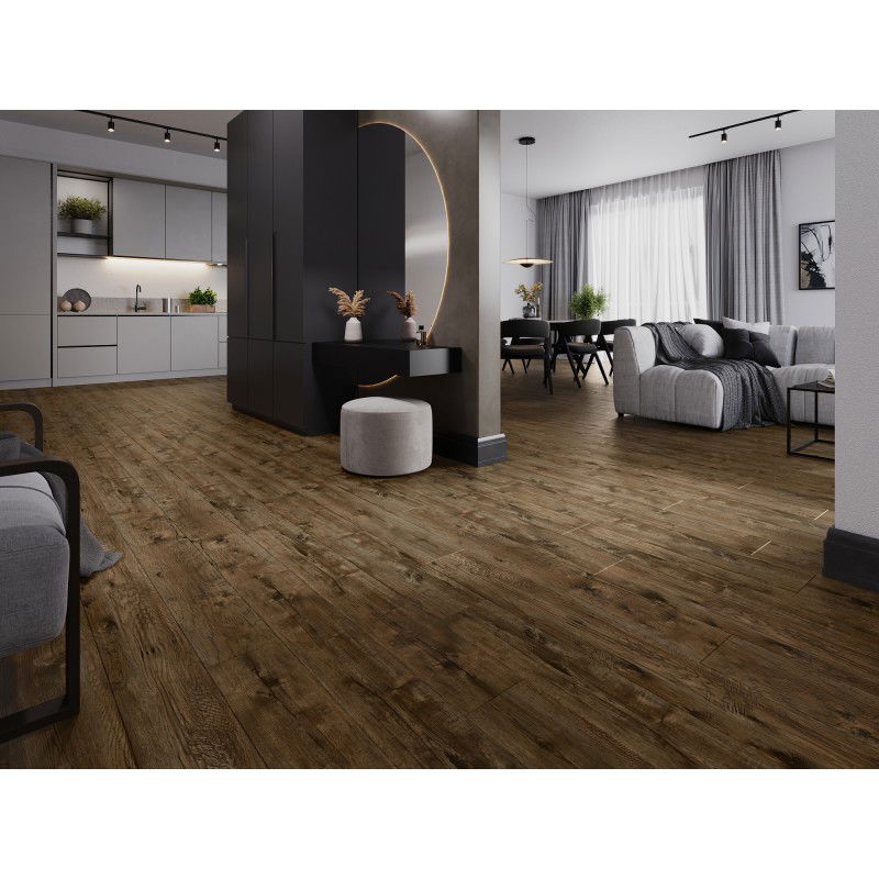 Mexen Orange Beach Eșantion de panouri vinil 1240 x 182 mm SPC 6,5 mm, substrat IXPE 1,5 mm, 4 V-Fuga, Nuc - F1028-S