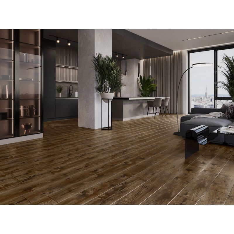 Mexen Mount Vernon vinil panel minta 1240 x 182 mm SPC 6,5 mm, IXPE 1,5 mm alátét, 4 V-Fuga, Dió - F1029-S