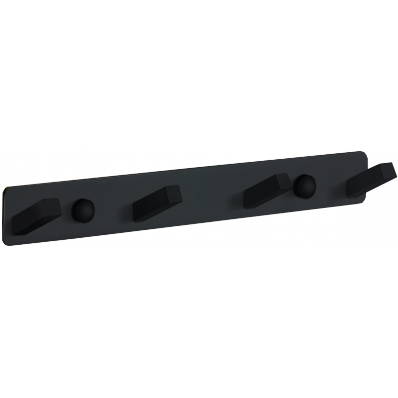 Cuier cvadruplu pentru prosop Mexen, negru - 709174-70