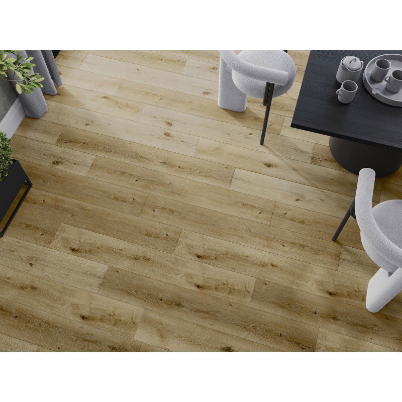 Mexen Oakley vinil padlóburkolat minta, 1240 x 182 mm SPC 6,5 mm, IXPE alátét 1,5 mm, 4 V-horony, Tölgy - F1030-S