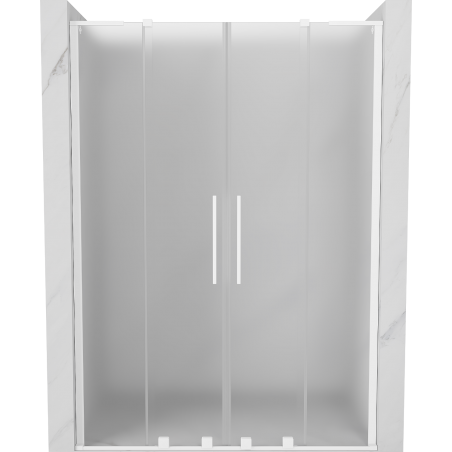 Mexen Velar L Duo uși de duș glisante 140 cm, mat, alb - 871-140-003-32-20