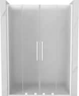 Mexen Velar L Duo uși de duș glisante 140 cm, mat, alb - 871-140-003-32-20