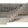 Mexen Omega tolóajtós zuhanykabin 130 x 70 cm, Átlátszó, Fekete - 825-130-070-70-00