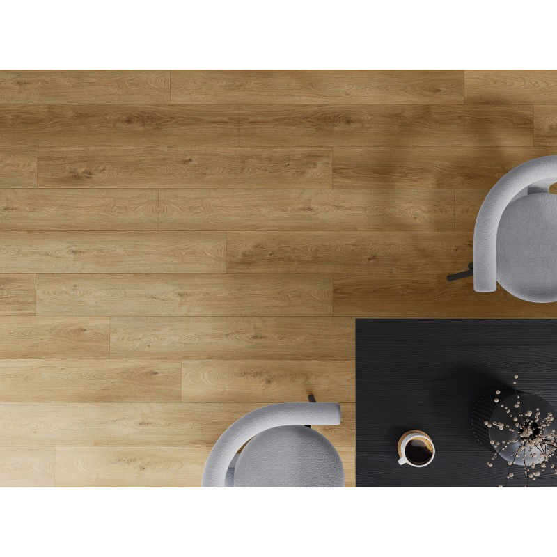 Mexen Sunset Hills mostră de panou din vinil 1240 x 182 mm SPC 6,5 mm, suport IXPE 1,5 mm, 4 V-Fuga, Stejar - F1037-S