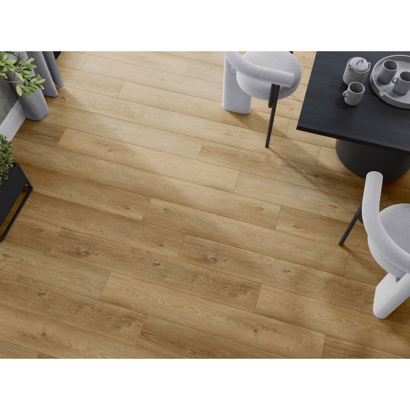 Mexen Sunset Hills mostră de panou din vinil 1240 x 182 mm SPC 6,5 mm, suport IXPE 1,5 mm, 4 V-Fuga, Stejar - F1037-S