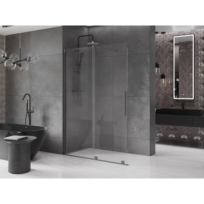 Mexen Velar perete de duș glisant Walk-in 160 x 200 cm, transparent 8 mm, metal armat - 871-160-000-03-95