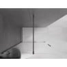 Mexen Velar walk-in zuhanyfal tolóajtóval 160 x 200 cm, átlátszó 8 mm, gun metal - 871-160-000-03-95