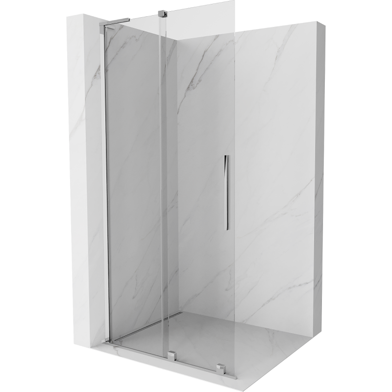 Mexen Velar L panou de duș glisant Walk-in 110 x 200 cm, transparent 8 mm, crom - 871-110-003-03-01