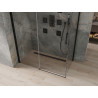 Mexen Omega 140 x 80 cm-es, átlátszó, fekete tolóajtós zuhanykabin - 825-140-080-70-00