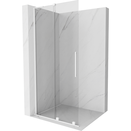 Paravan de duș glisant Mexen Velar L Walk-in 120 x 200 cm, transparent 8 mm, alb - 871-120-003-03-20