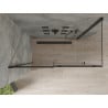 Mexen Omega toló zuhanykabin 140 x 80 cm, átlátszó, fekete - 825-140-080-70-00