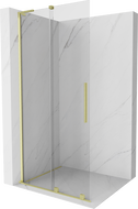 Mexen Velar L zuhanyfal eltolható Walk-in 100 x 200 cm, átlátszó 8 mm, arany kefélt - 871-100-003-03-55