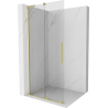 Mexen Velar L panou de duș glisant Walk-in 120 x 200 cm, transparent 8 mm, auriu periat - 871-120-003-03-55