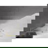 Mexen Velar L perete duș glisant Walk-in 100 x 200 cm, transparent 8 mm, auriu periat - 871-100-003-03-55