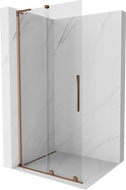 Mexen Velar L perete de duș Walk-in glisant 120 x 200 cm, transparent 8 mm, aur roz - 871-120-003-03-60