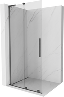 Mexen Velar L panou de duș glisant Walk-in 120 x 200 cm, transparent 8 mm, gri pistolar periat - 871-120-003-03-66